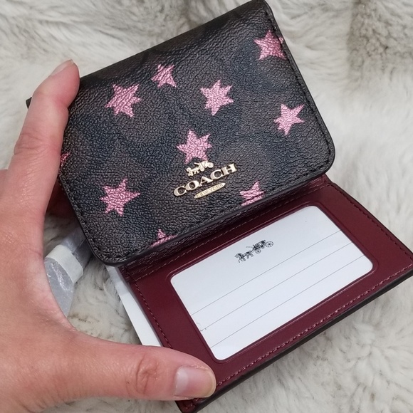 🍒NWT🍒 COACH POP STAR PRINT TRIFOLD WALLET - Picture 3 of 8